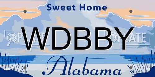 WDBBY Alabama License Plate