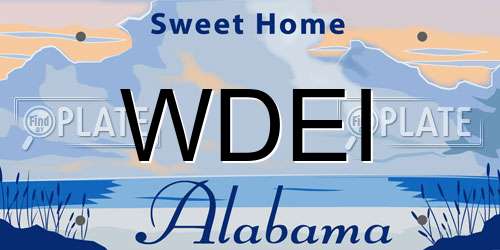 WDEI Alabama License Plate
