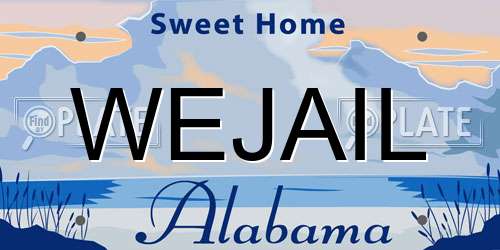 WEJAIL Alabama License Plate