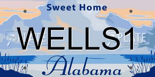 WELLS1 Alabama License Plate
