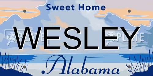 WESLEY Alabama License Plate