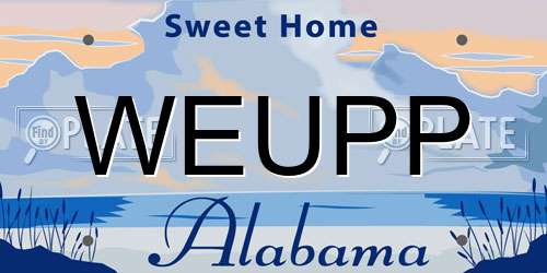 WEUPP Alabama License Plate