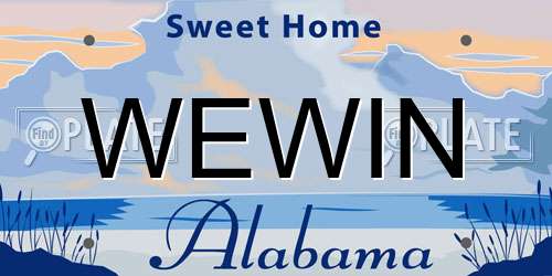WEWIN Alabama License Plate