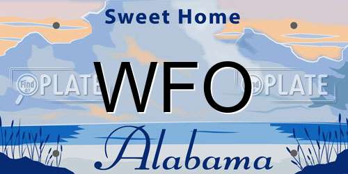 WFO Alabama License Plate