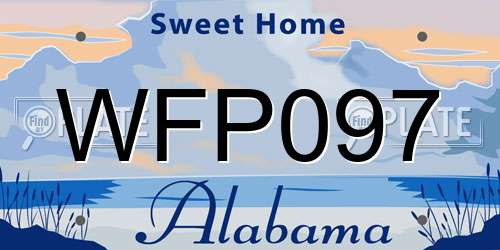 WFP097 Alabama License Plate