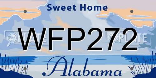 WFP272 Alabama License Plate