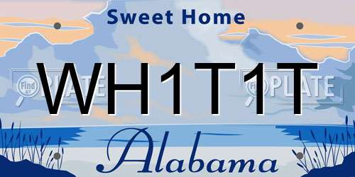 WH1T1T Alabama License Plate