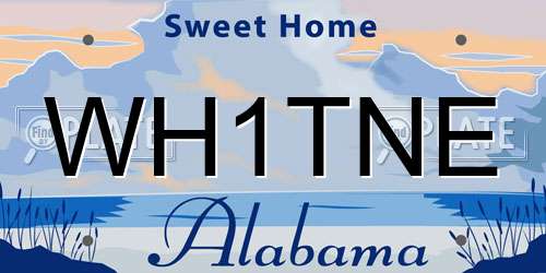 WH1TNE Alabama License Plate