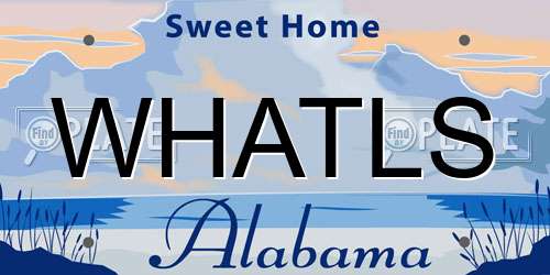 WHATLS Alabama License Plate