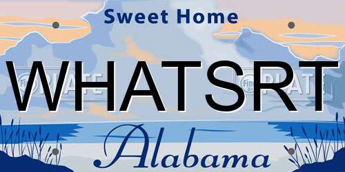 WHATSRT Alabama License Plate