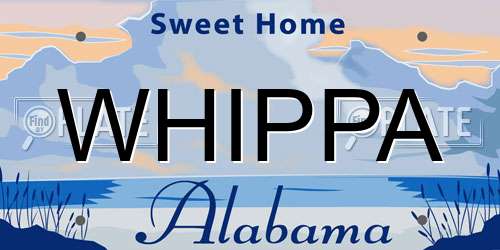 WHIPPA Alabama License Plate