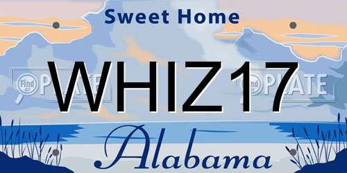 WHIZ17 Alabama License Plate
