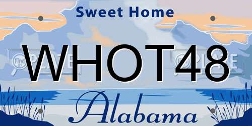 WHOT48 Alabama License Plate