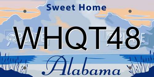 WHQT48 Alabama License Plate