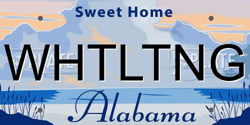 WHTLTNG Alabama License Plate