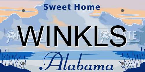 WINKLS Alabama License Plate