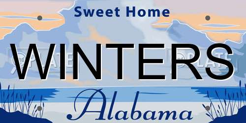WINTERS Alabama License Plate
