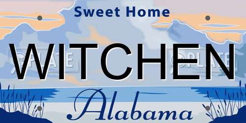 WITCHEN Alabama License Plate