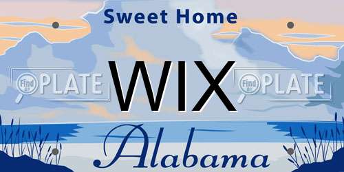 WIX Alabama License Plate