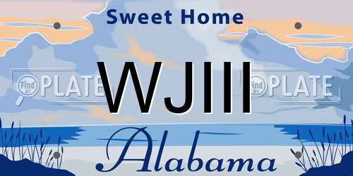 WJIII Alabama License Plate