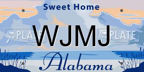 WJMJ Alabama License Plate
