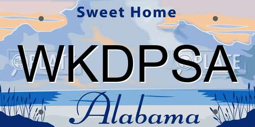 WKDPSA Alabama License Plate