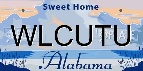 WLCUTU Alabama License Plate