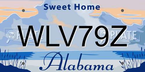 WLV79Z Alabama License Plate