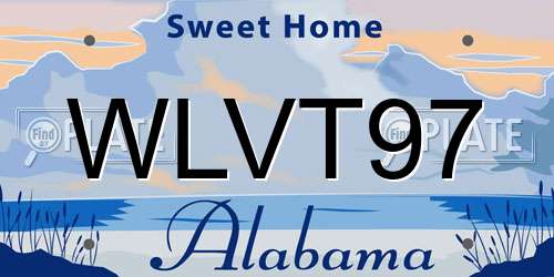 WLVT97 Alabama License Plate