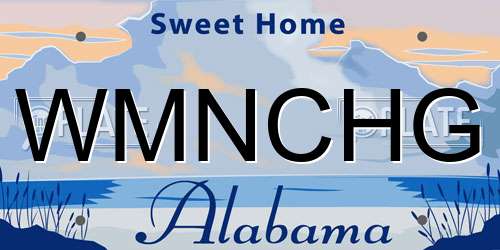 WMNCHG Alabama License Plate