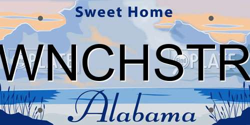 WNCHSTR Alabama License Plate