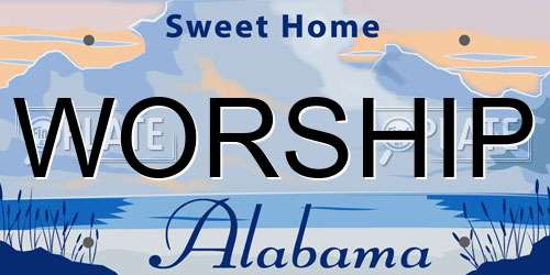WORSHIP Alabama License Plate
