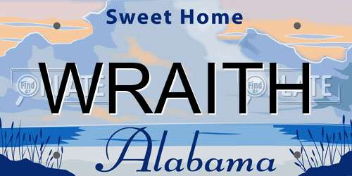 WRAITH Alabama License Plate