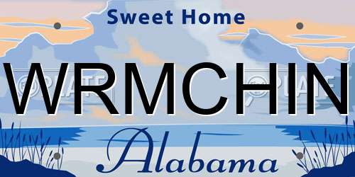 WRMCHIN Alabama License Plate
