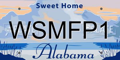 WSMFP1 Alabama License Plate