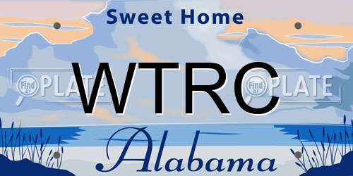 WTRC Alabama License Plate