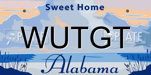WUTGT Alabama License Plate