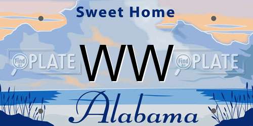 WW Alabama License Plate