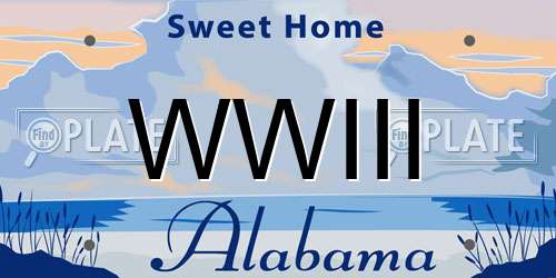 WWIII Alabama License Plate