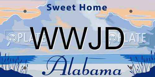 WWJD Alabama License Plate