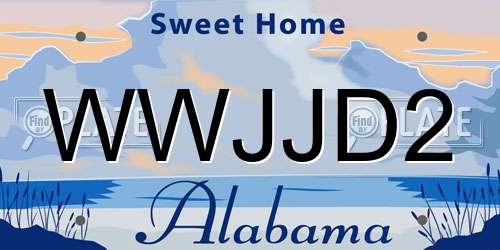 WWJJD2 Alabama License Plate