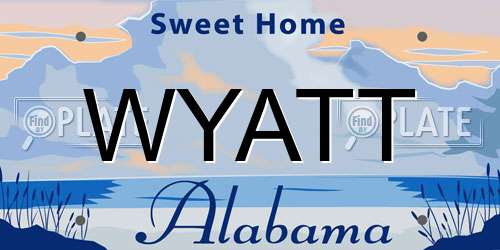 WYATT Alabama License Plate