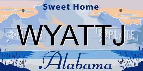 WYATTJ Alabama License Plate