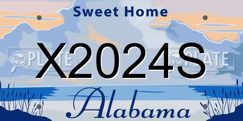 X2024S Alabama License Plate