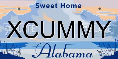 XCUMMY Alabama License Plate