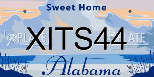 XITS44 Alabama License Plate
