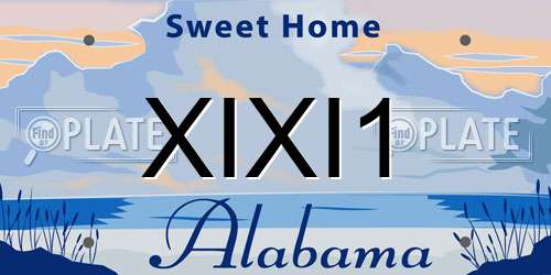 XIXI1 Alabama License Plate