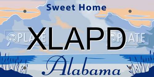 XLAPD Alabama License Plate