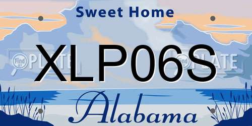 XLP06S Alabama License Plate