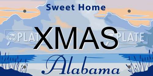 XMAS Alabama License Plate